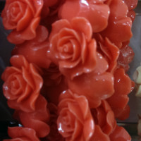  Розы для ободков оптом розовые 2.5см